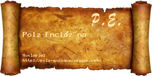 Polz Enciána névjegykártya